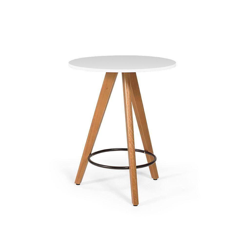 Mesa Redonda Decorativa Para Salas Aline 70cm - Branco
