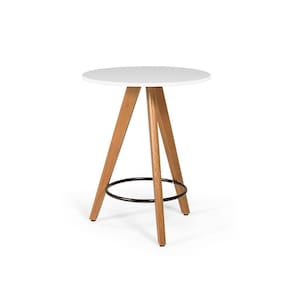 Mesa Redonda Decorativa Para Salas Aline 70cm - Branco
