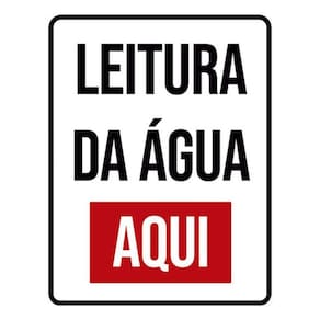 Kit 3 Placas Leitura Da Água Aqui