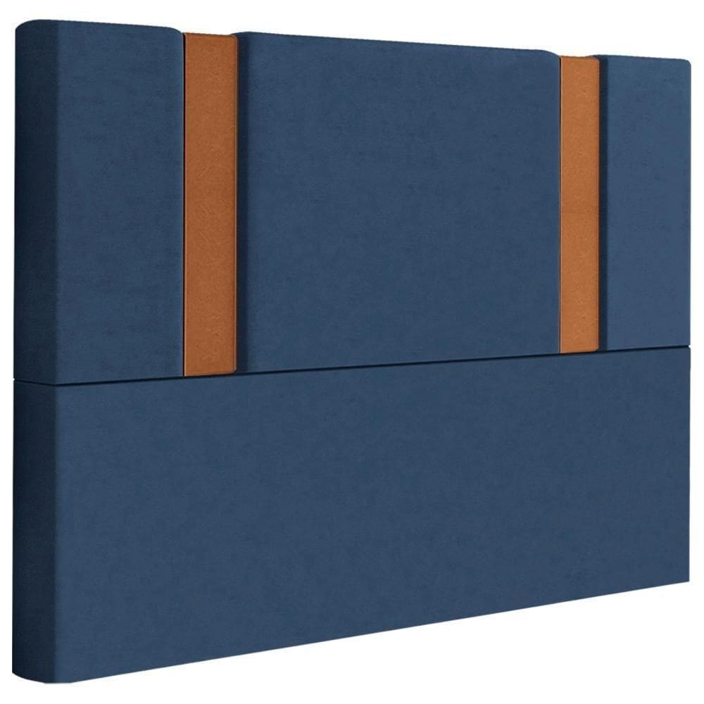Cabeceira Queen 158 Cm Veron Veludo Azul Soon Azul