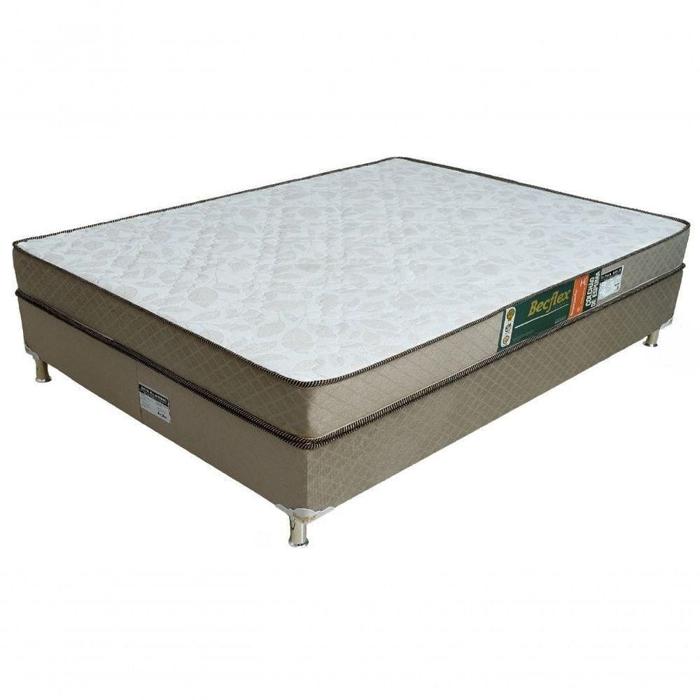 Conjunto Cama Box E Colchão Casal Bec Gold