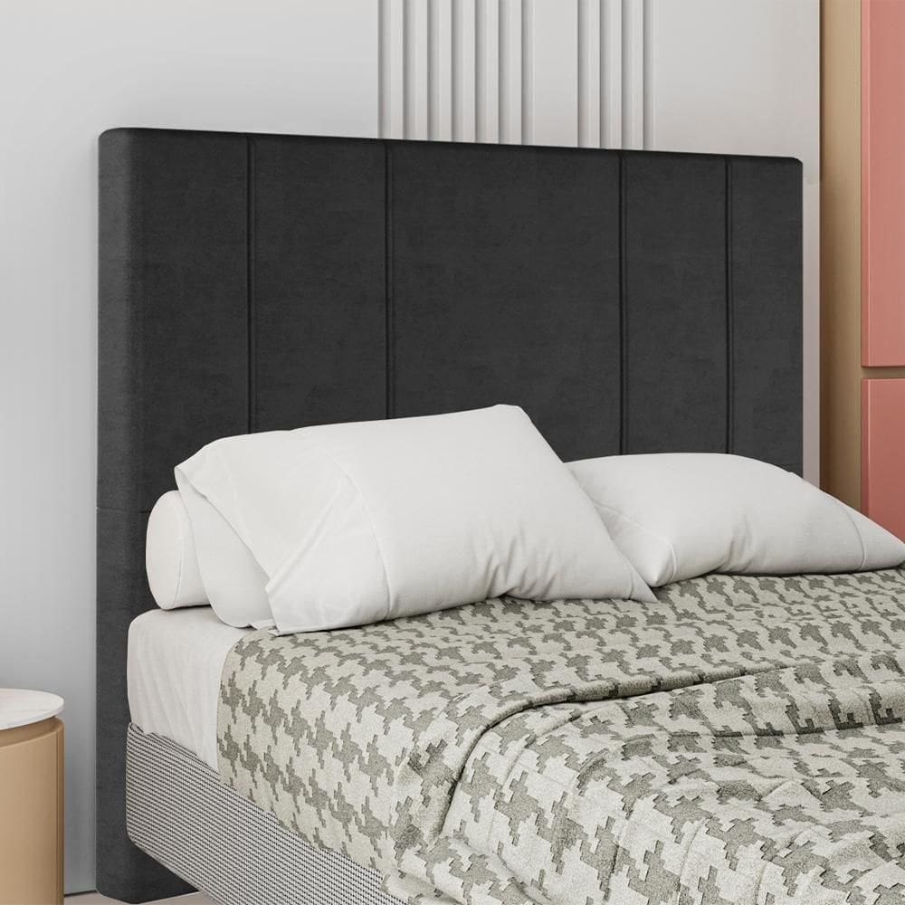 Cabeceira Queen 158 Cm Madrid Veludo Preto Soon Preto