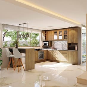 Cozinha De Canto Modulada Celeste Kappesberg 100% Mdf