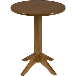 Mesa De Madeira Tramontina London Redonda Em Tauari Amendoa 2 Lugares 60 Cm