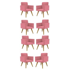 Kit 08 Poltronas Nina Decorativa Para Recepção Balaqui Decor Cor:rosa