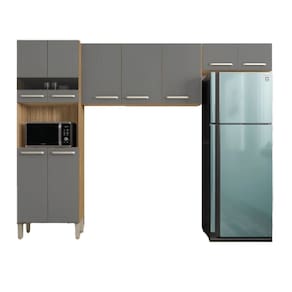 Armário de Cozinha Compacta 9 Portas 2,50m Versalhes Kit`s Paraná