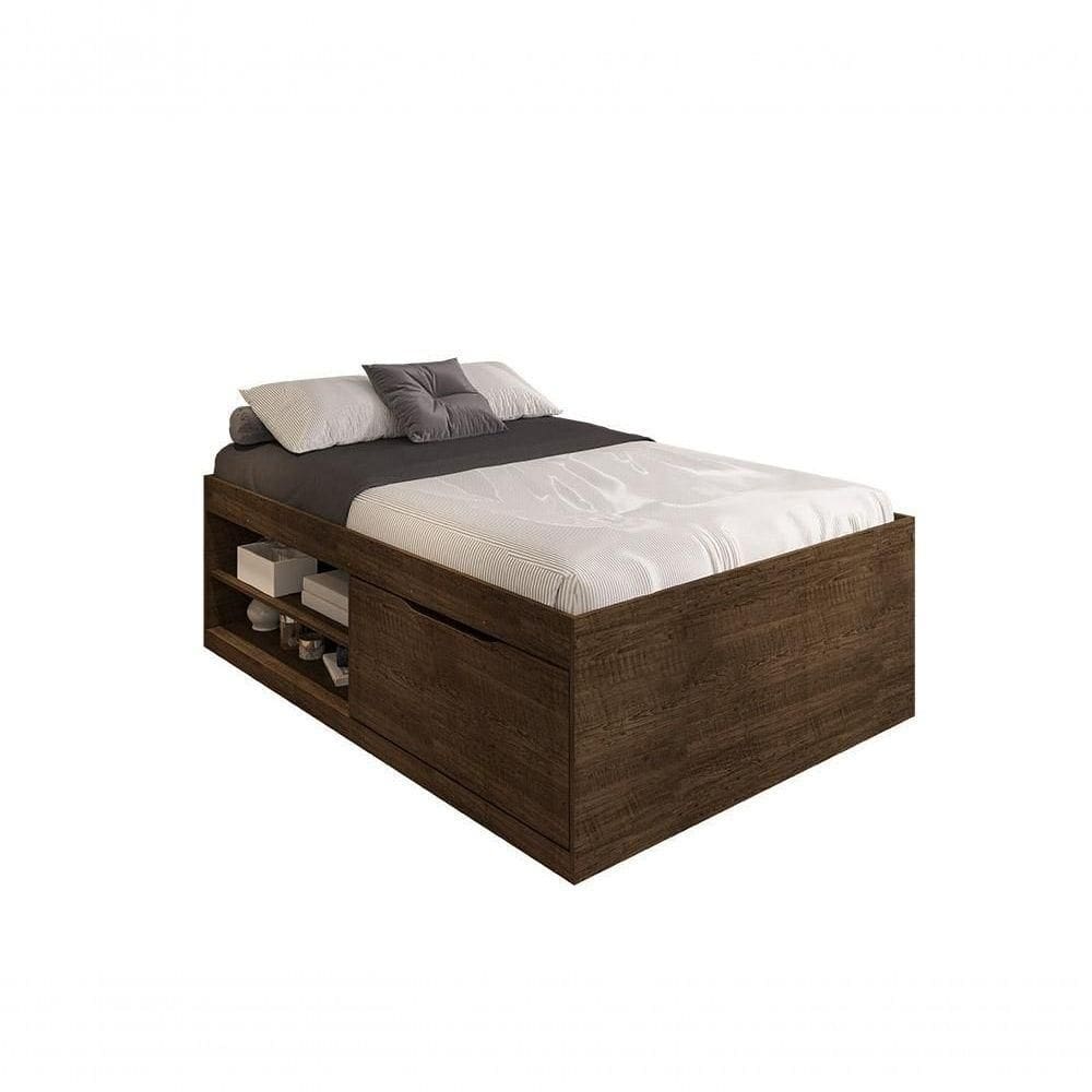 Cama Box Sapateira Vanessa Casal 1,38 Malbec - Framar Móveis