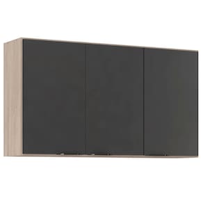 Armario Aereo 3 Portas 120cm 94331 Avena Grafito Demobile Avena Grafito