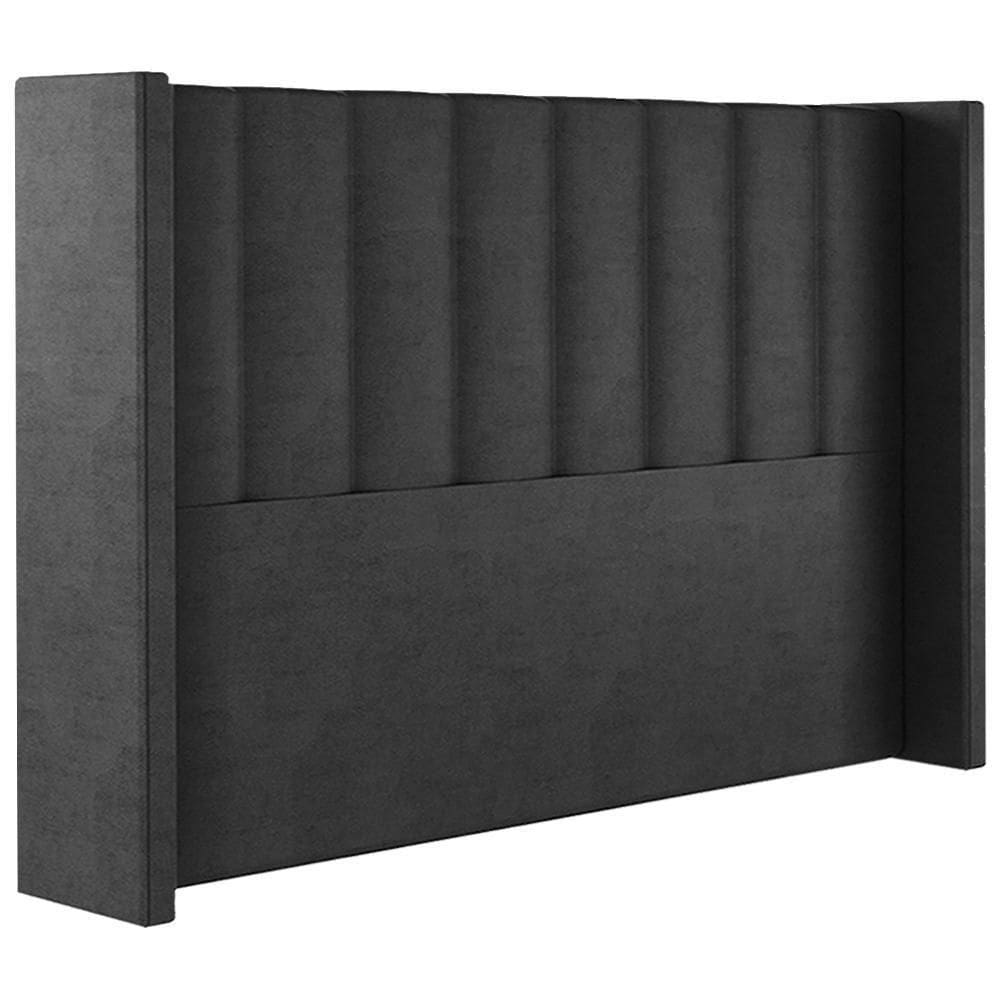Cabeceira Casal 138 Cm Barcell Veludo Preto Soon Preto
