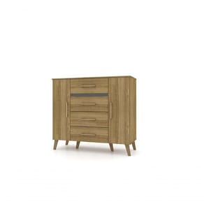 Comoda Bali 4 Gavetas E 2 Portas Nature - Vlr