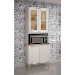 Torre Quente Em Mdf/mdp Com 4 Portas Cozinha Paris Reflecta Sallêto Branco