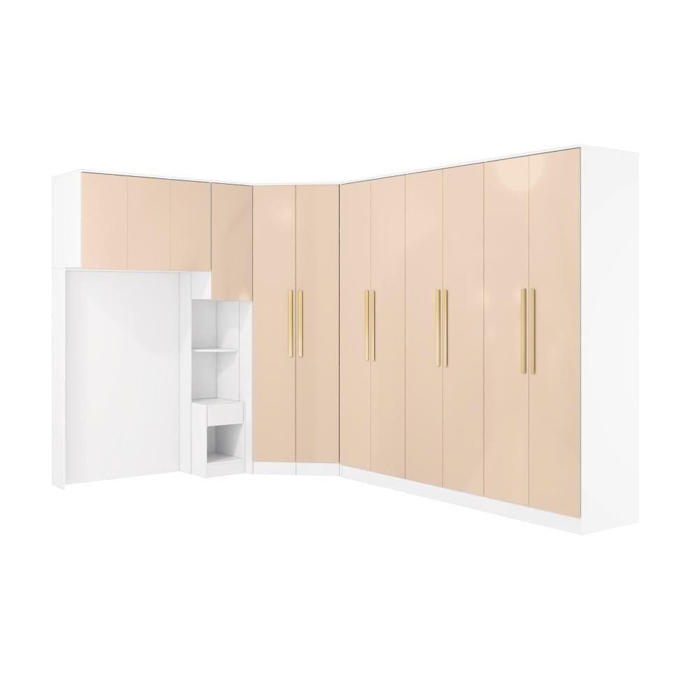 Quarto Modular Kappesberg Adapt Branco/macadâmia 6 Peças