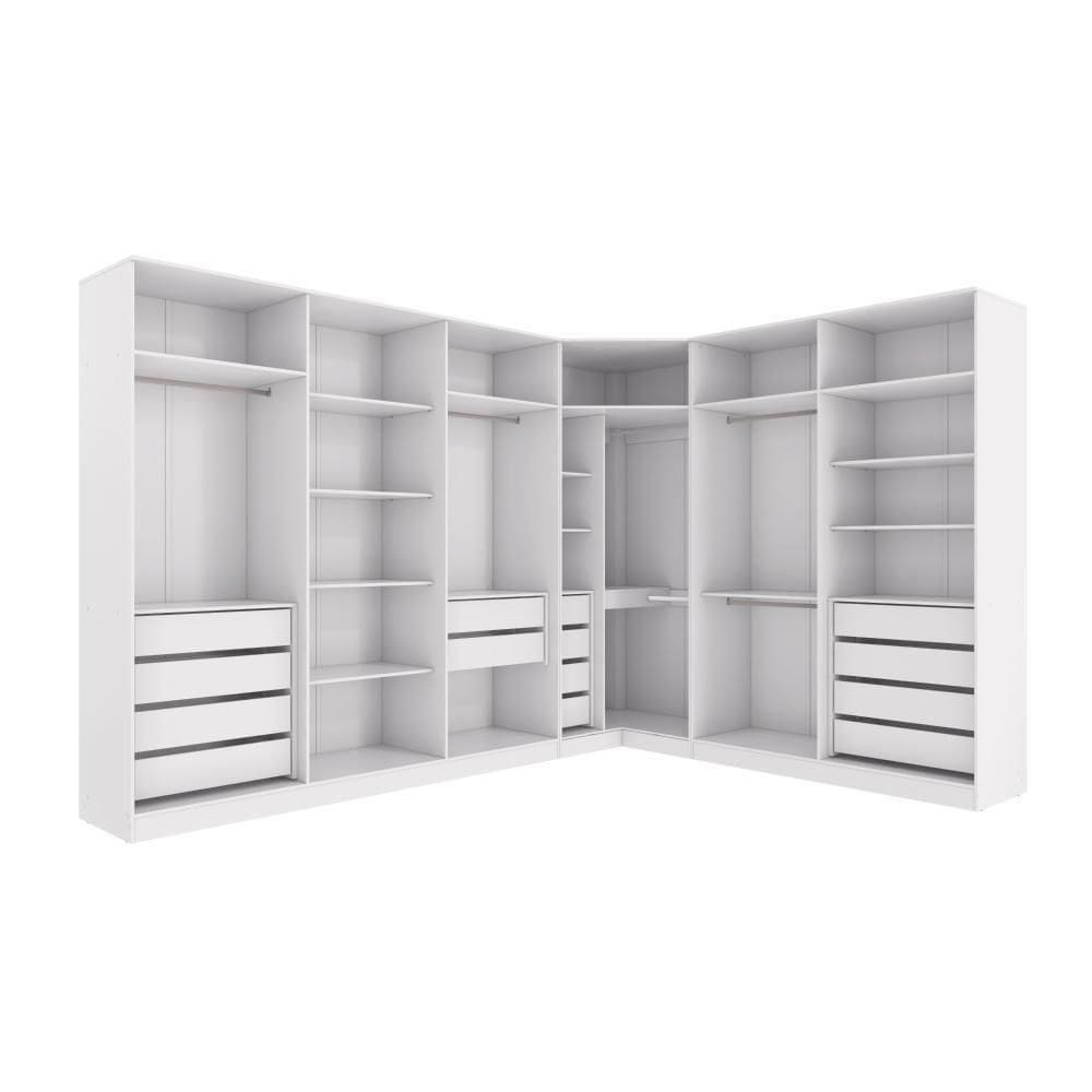 Conjunto Closet Kappesberg Adapt Branco 5 Peças 342cmx263cm