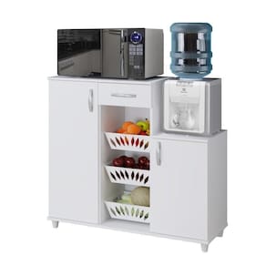 Balcão Com Fruteira 310 Com 2 Portas E 1 Gaveta Benetil Branco