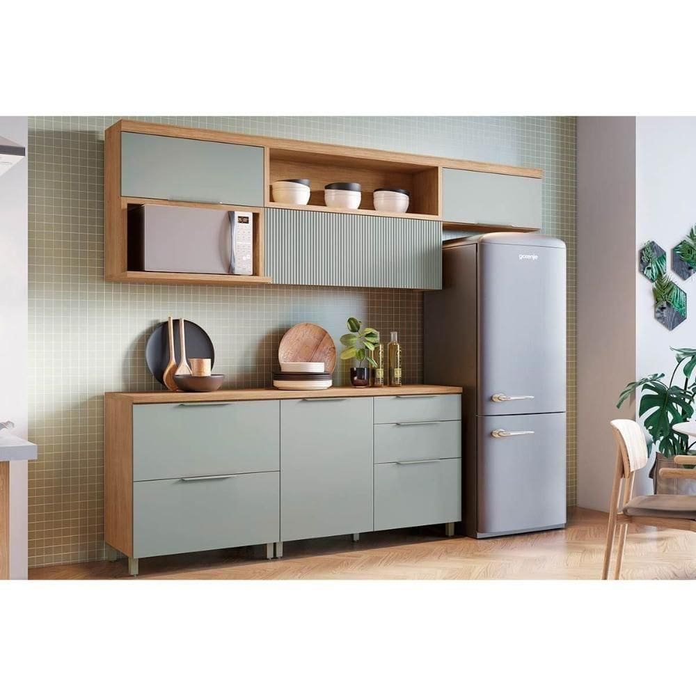 Kit De Cozinha Modulada 5 Peças Marquesa Gourmet C5p29 Nature/verde - Nesher