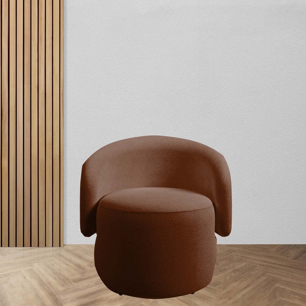 Poltrona Decorativa Anny Suede TerraCota