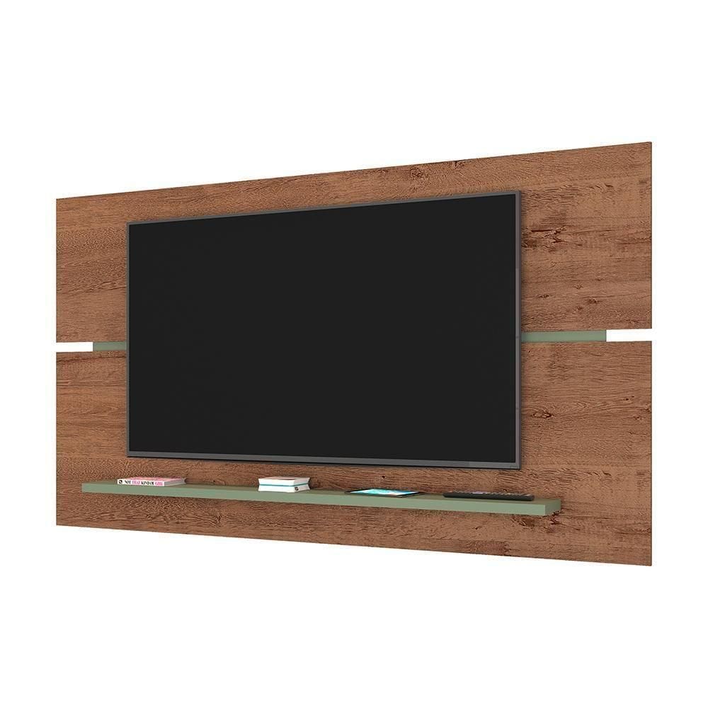 Painel Roma Sala Para Tv Até 65 Polegadas Freijo Rustico-green Fosco Freijo Rustico-green Fosco