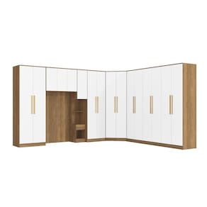 Quarto Modular Kappesberg Adapt Nogueira/branco 8 Peças