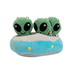 Pelúcia Interativa Nave Espacial Com 3 Aliens Para Pets - Oikos Animal