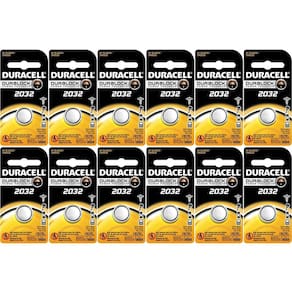 Bateria tipo moeda Duracell DL2032 3V 230mAh, pacote com 12