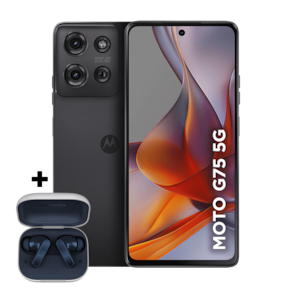 Smartphone Motorola Moto g75 5G + Moto Buds - 256GB 16GB (8GB RAM+8GB Ram Boost) e 50MP Sony Lytia 600 Camera Moto AI Ultrarresistencia militar