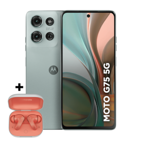 Smartphone Motorola Moto g75 5G + Moto Buds - 256GB 16GB (8GB RAM+8GB Ram Boost) e 50MP Sony Lytia 600 Camera Moto AI Ultrarresistencia militar