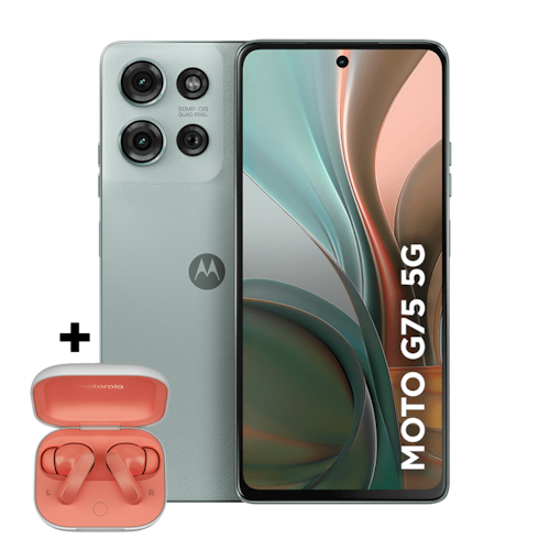 imagem-Smartphone Motorola Moto g75 5G + Moto Buds - 256GB 16GB (8GB RAM+8GB Ram Boost) e 50MP Sony Lytia 600 Camera Moto AI Ultrarresistencia militar - Cinza