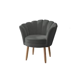 Poltrona Para Quarto Decoração Confortável Balaqui Decor Cor: Cinza