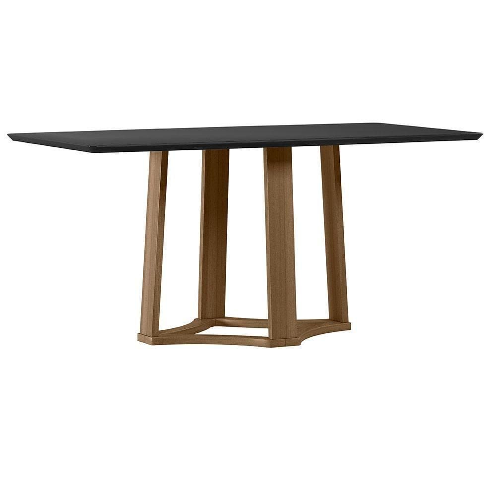 Mesa Treviso 170x90cm - Amêndoa-preto