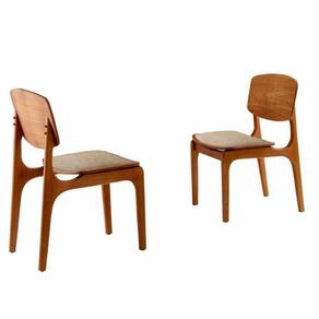 Conjunto Com 2 Cadeiras Malta Gold Moderna Mobília Milano- Cinam.imbuia