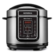 Panela de Pressão Elétrica 5 Litros Mondial Master Cooker PE38 Preta com Prata 127V