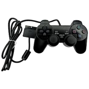 Controle Analógico Com Fio Para PS2 Preto