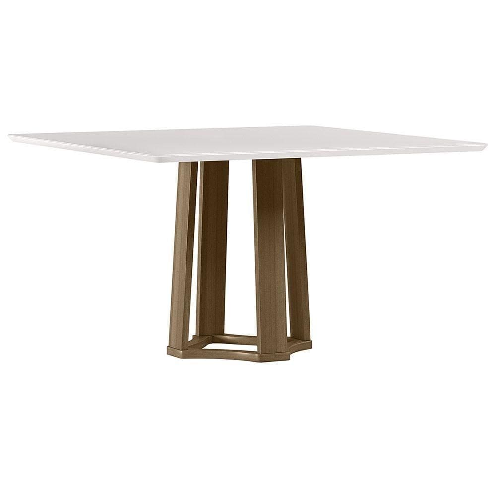 Mesa Treviso 135x135cm - Amêndoa-off White