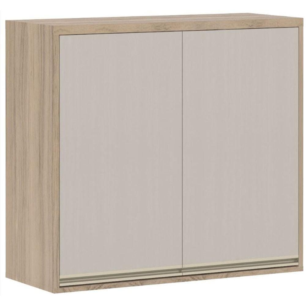 Armário Luciane Yara 2 Portas 80cm Vanilla-grafite