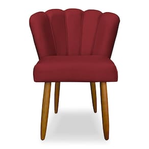 Cadeira Para Penteadeira Quarto Modelo Flor - Balaqui Decor Cor: Vermelho