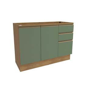 Balcão De Pia Celeste Kappesberg 100% Mdf 2 Portas 3 Gavetas