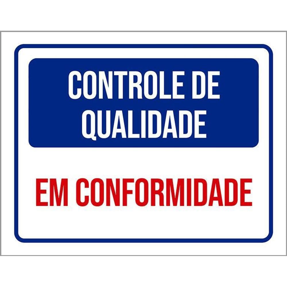 Kit 3 Placas Controle De Qualidade Em Conformidade