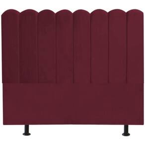 Cabeceira Estofada Cama Box Queen 160 Cm Maitê Suede Cor:bordô