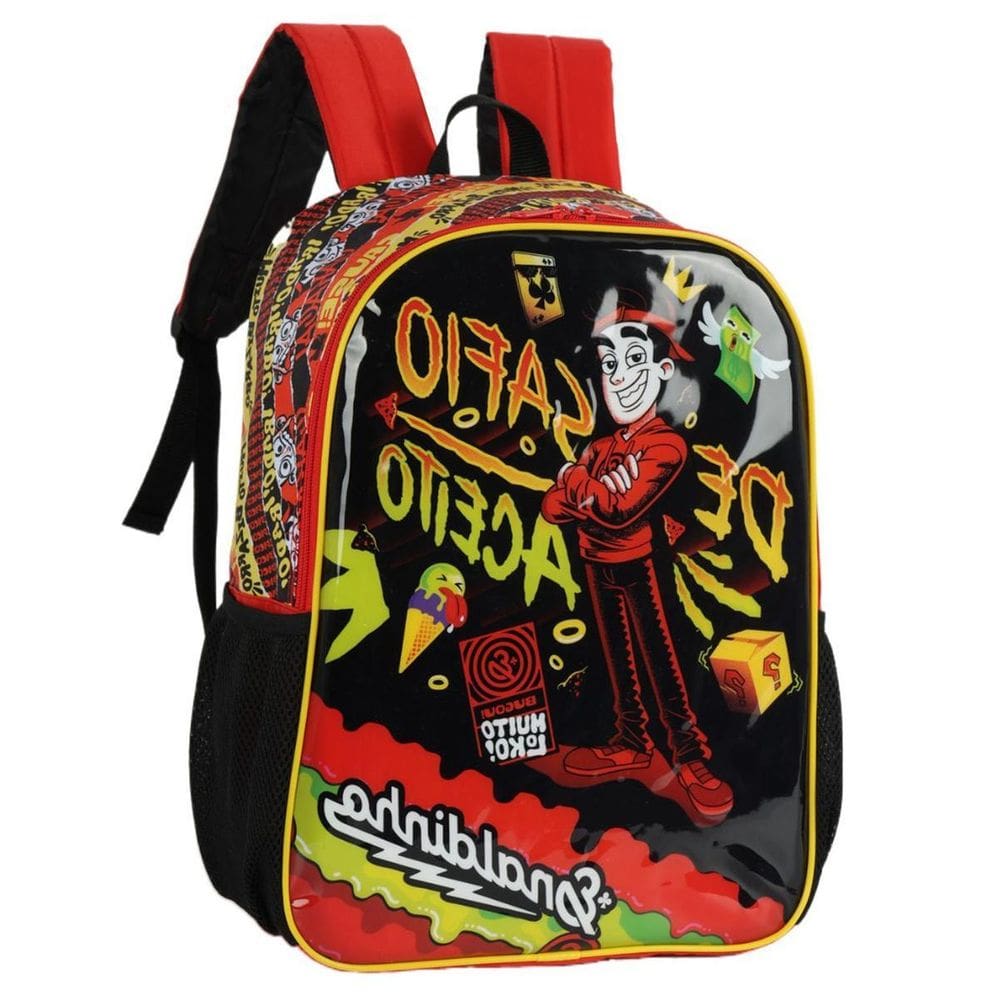 Mochila Infantil Alças Youtuber Enaldinho Escolar