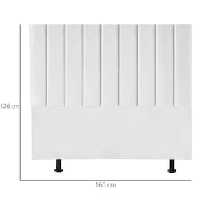 Cabeceira Cama Casal Box Queen Size 160 Cm Carolina Corino E Frame Cor:branco