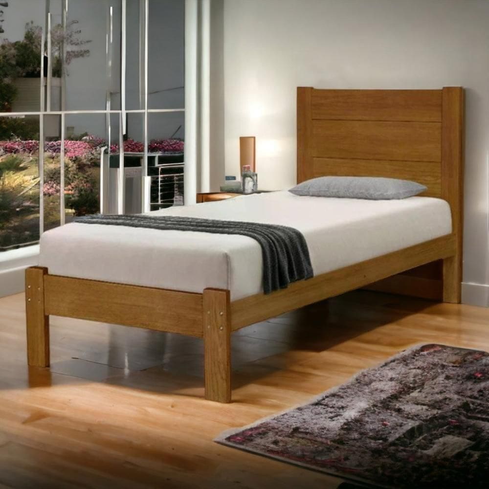 Cama Lara Solteiro Imbuia Com Colchão Atraente