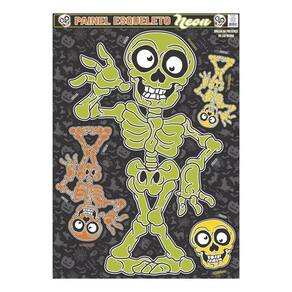 Painel Decorativo Esqueleto Neon Decoração Halloween
