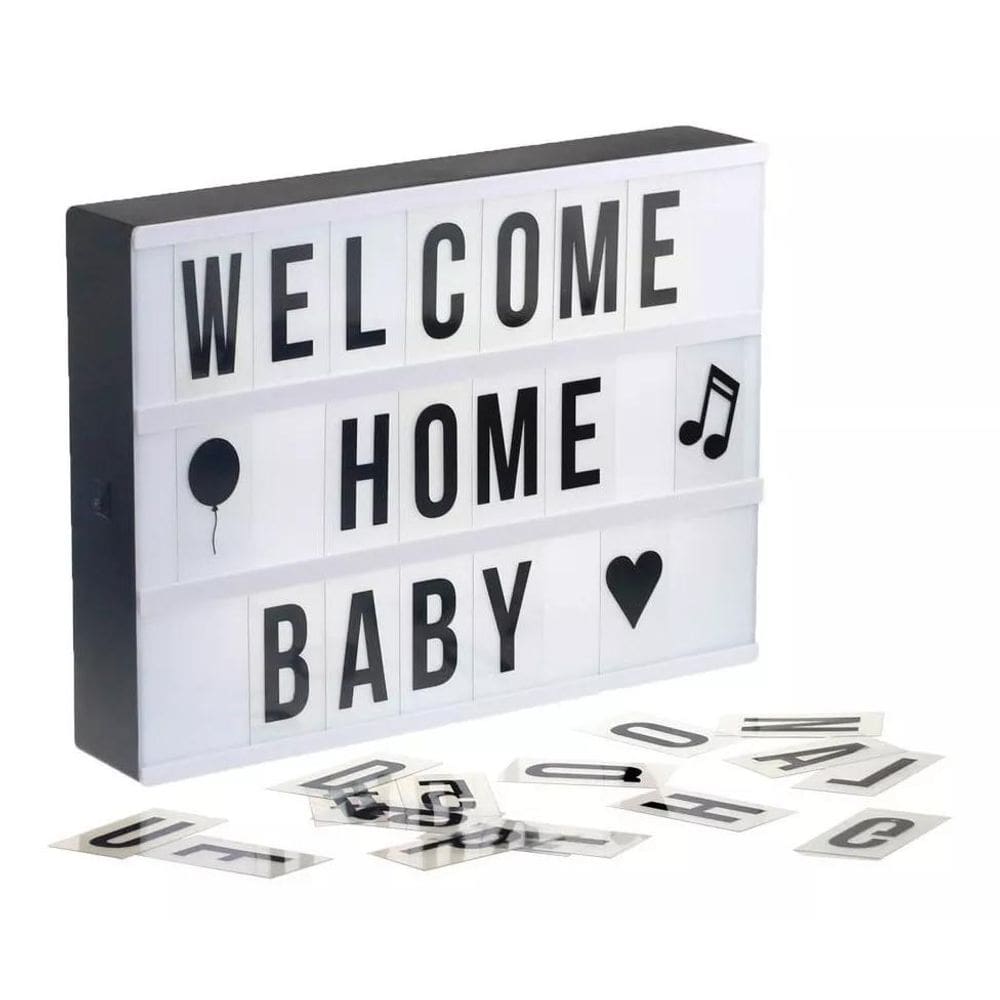 Caixa de Luz com Mensagens Personalizáveis - 16x31x23 cm