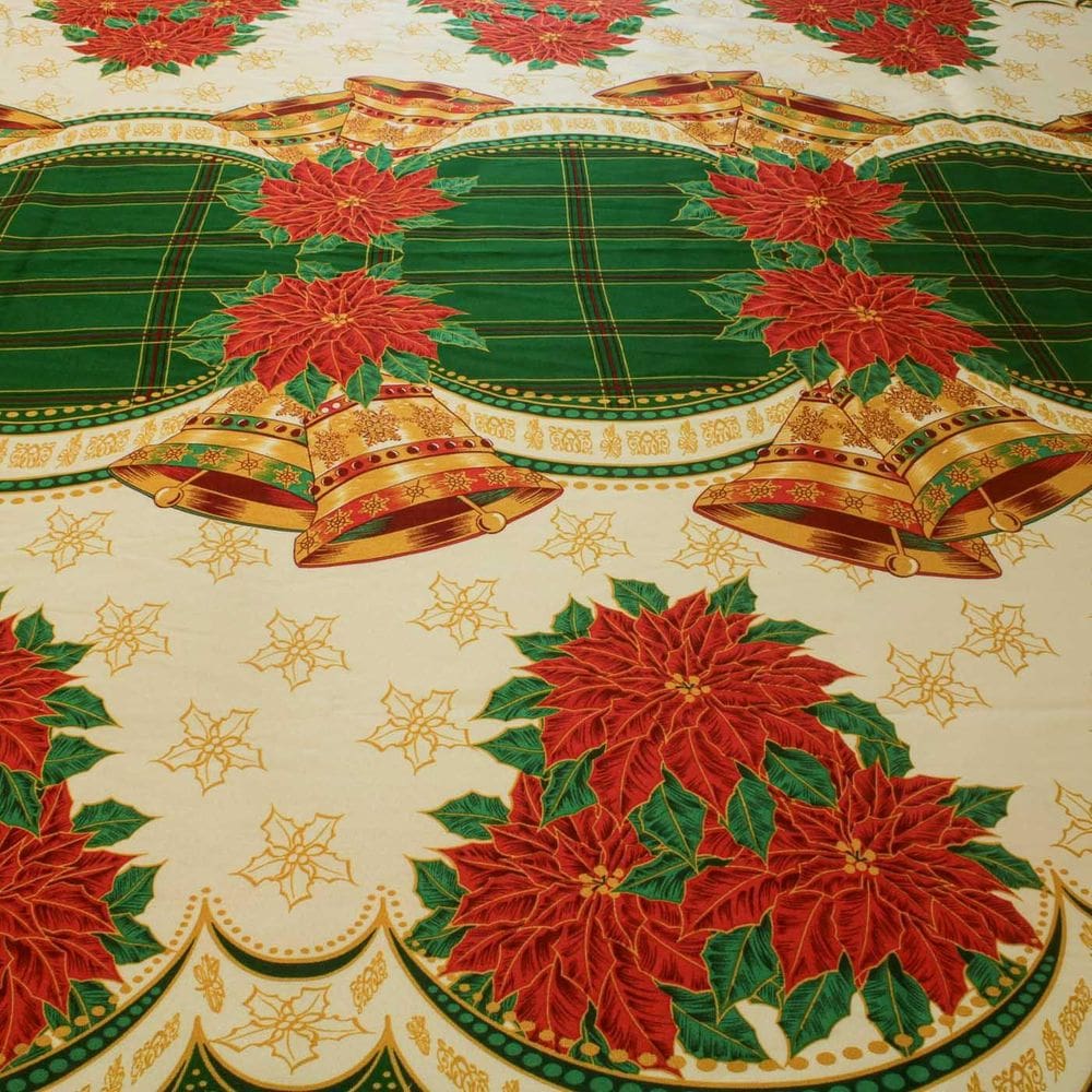 Tecido Oxford Natal Estampado Natalino Toalha Mesa 4 Metros