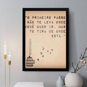 Quadro Decorativo O Primeiro Passo 33X24Cm