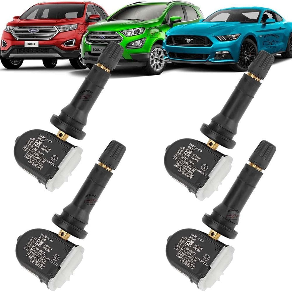 Kit 4 Sensor Monitoramento Pneu Tpms Edge Mustang Ecosport