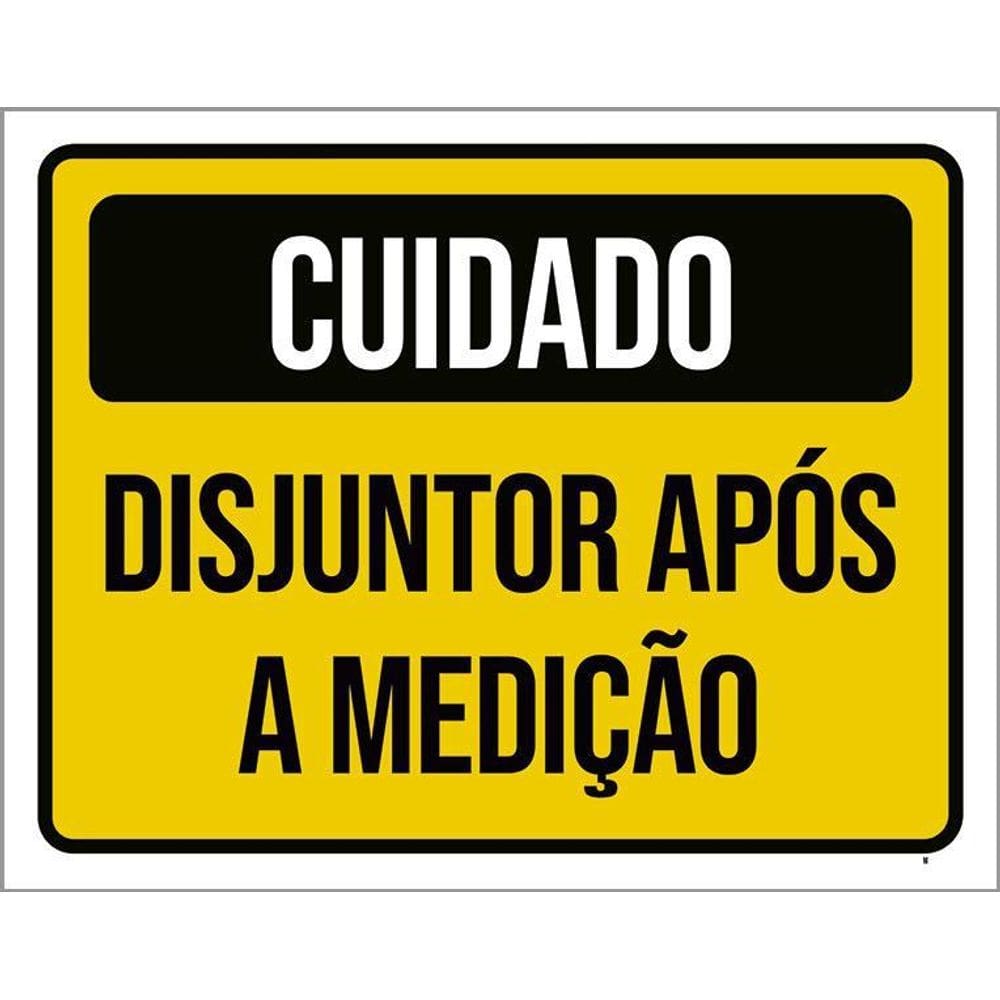 Placa Cuidado Disjuntos Após Medição 36X46