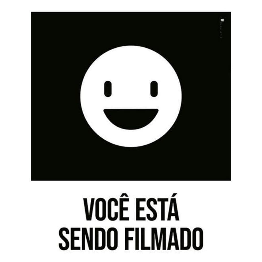 Kit 3 Placas Desenho - Você Está Sendo Filmado