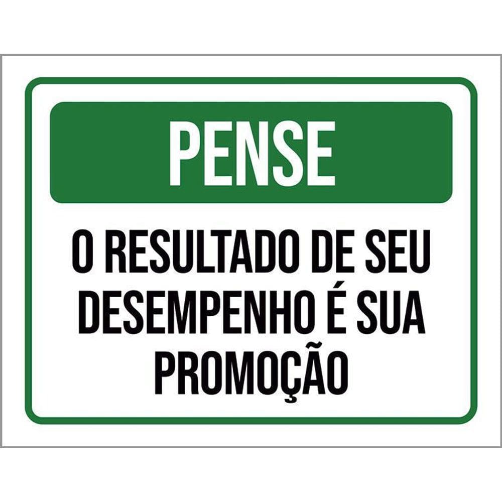 Placa Pense Resultado Desempenho 36X46