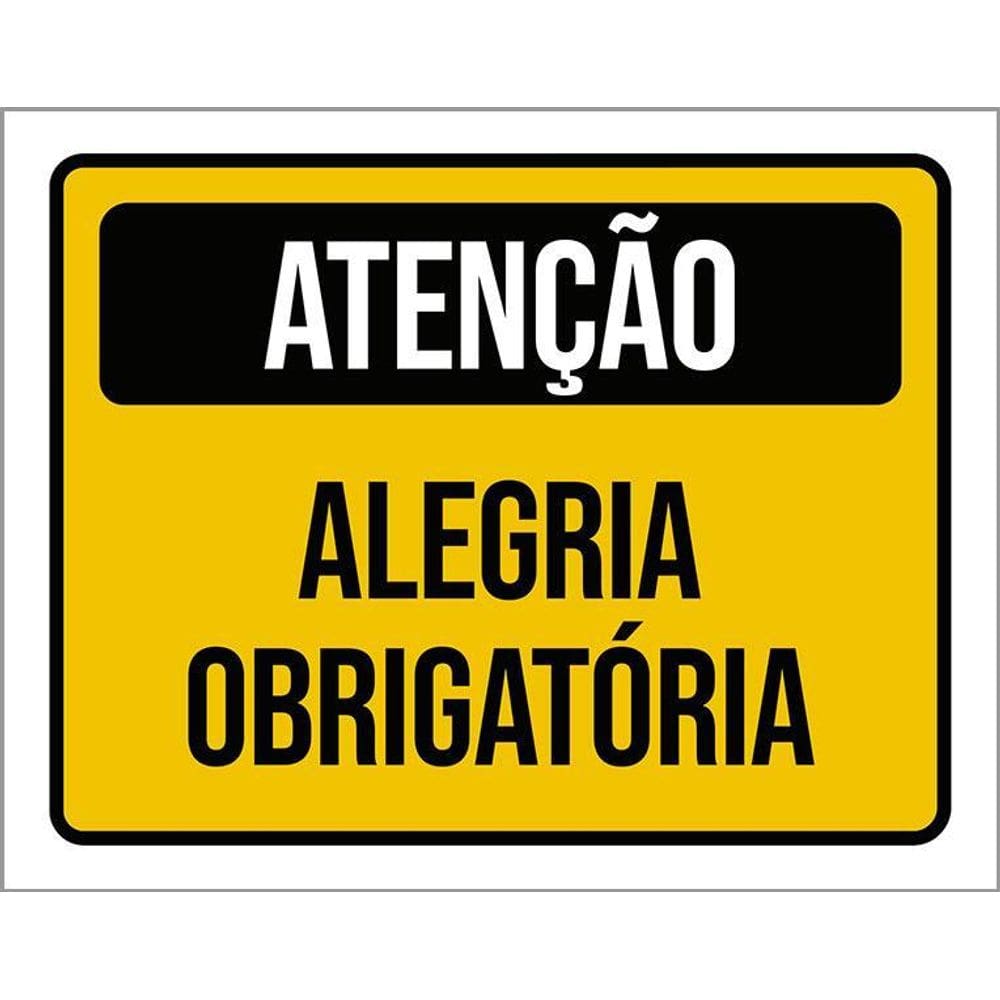 Placa Aniversário Criança Alegria Obrigatória 36X46
